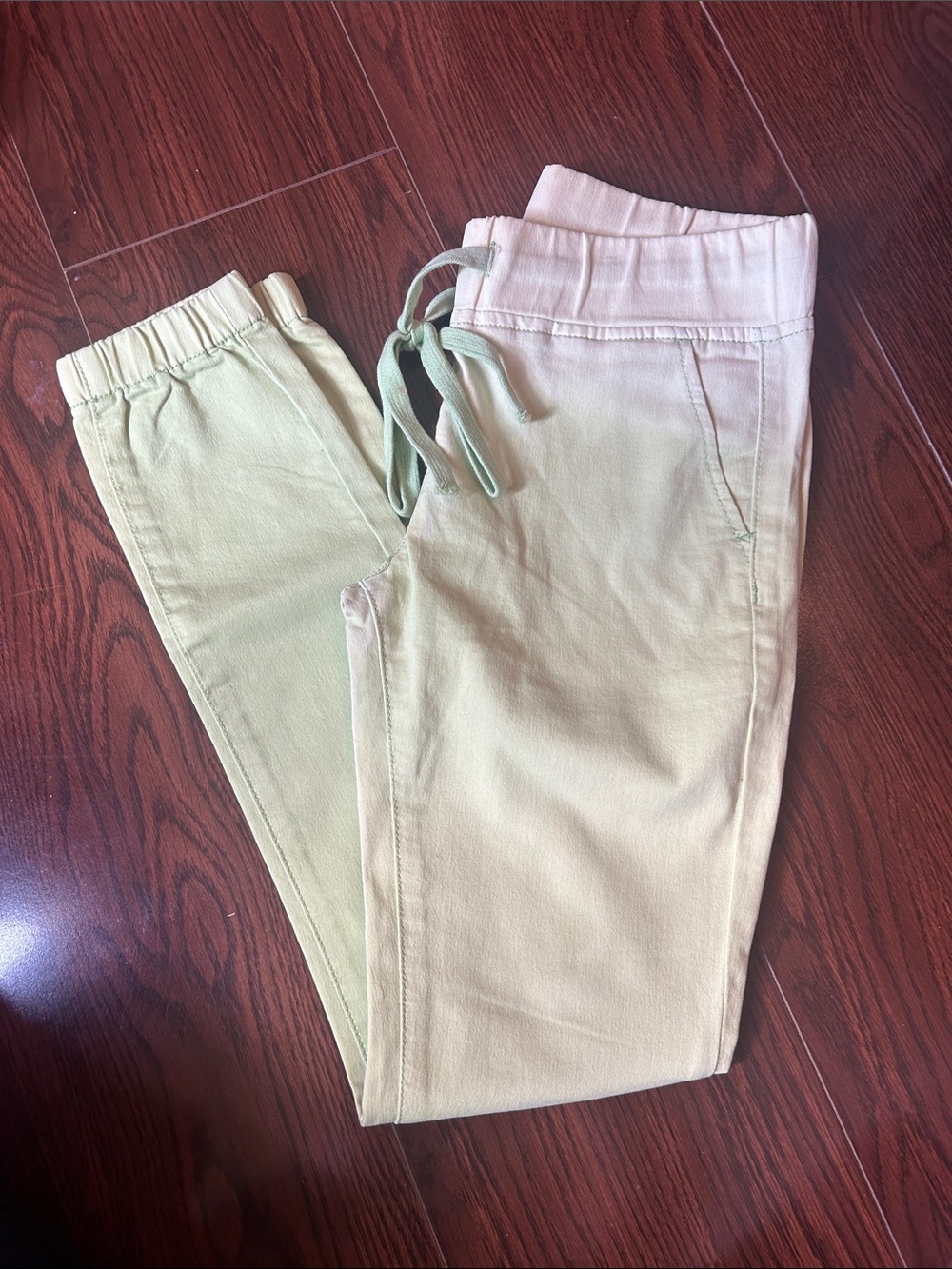 Pull-On Jogger Pants in Neon Green